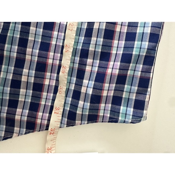 Brooks Brothers Oxford Button Down Shirt Men 2XLT Blue Check Long Sleeve Career - Picture 5 of 8